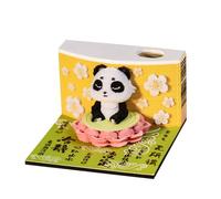 Time Piece Calendar 2025, 3D Cow and Horse Design, DIY Tear Away Calendar, Creative Desktop Ornament for Home Office Decoration