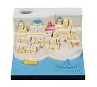 Time Piece Calendar 2026,3D Art Calendar Memo Pad,Architectural Models Paper Sculpture Art DIY Sticky Post Notes Notepad,for Room and Office Desktop Decoration,Various Styles Available