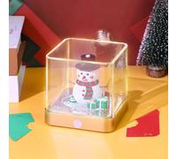 Time Piece Calendar 2026, 3D Calendar 2026, Desk Calendar with LED Light, 3D Christmas Tree Tear Off Calendars, Tear-Away DIY Memo Pad Paper Carving Art (Christmas Snowman)