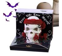 Time Piece Calendar 2026 | 3D Memo Block Tear-Off Calendar Halloween Skull - Halloween Table Decoration for Marked Holidays Memories Dates