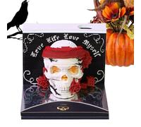 Time Piece Calendar 2026, 3D Memo Block Tear-Off Calendar, Halloween Skull, Halloween Table Decoration for Marked Holidays, Memories, Dates