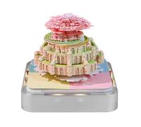 Time Piece Calendar 2026,Castle In The Sky 3D Art Calendars Memo Pad,Tear Away Paper Carving Sculpture Art Notepad,3D Desk Calendar 2026 for Christmas Housewarming Desktop Decoration