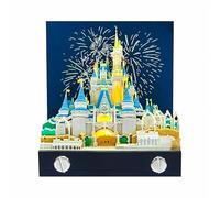 Time Piece Calendar 2026 Desk Calendar Castle, 3D Self-Stick Notes with Light,Tear Off Paper Carving Art Memo, DIY Post Notes for Office Home Gifts Ornaments (With Calendar & Light)