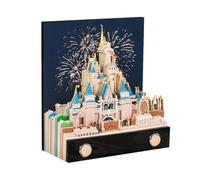 Time Piece Calendar, 2026 Desk Calendar with LED Light, 3D Tear-away Paper Carving Art Memo Pad Notepad Gift for Christmas Housewarming Desktop Decoration (With Calendar & Light)