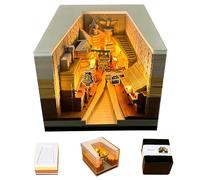 Time Piece Calendar 2026, Diagonal Alley Desk Calendar Notepad With Light, 2026 Desk Calendar, 3D Tear-away Paper Carving Art Memo Pad for Christmas Housewarming Home Desktop Decoration