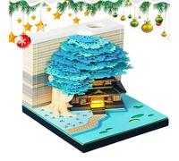 Time Piece Calendar 2026 - Sculpture Calendars, Artistic Notepad with Flower Tree House Design, Light Note That Can Be Removed, Season Planner, Accessory