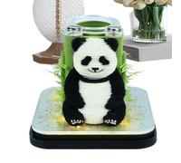 Time Piece Calendar - Panda Paper Sculpture 2026 Illuminated Daily Planner Home Office Decorative Accessory Environmentally Friendly Material Durable Design | Tool C
