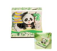 Time Piece Weekly Calendar 2026,3D Timepiece Calendar 2026 Panda Shape,Creative Paper Sculpture Bamboo Forest Panda Rip Away Weekly C-alendar Notes for Desktop Decoration Christmas Holiday Gifts
