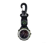 Time Recording Electronic Pocket Stopwatch With, Carabiner Clip, Alarm, Countdown Timer, Calendar And Backlight For Outdoor Use(Olive)