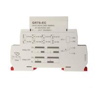 Time Relay GRT8EC with LED Indicator, Dual Voltage AC230V or AC/DC24V, Adjustable Delay Range 0 1 Seconds to 10 Days, 10A Output, Suitable for Automation and Communication