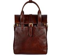 Time Resistance Leather Backpack - Business and Casual Backpack - Real Leather Italian Handmade Bag (Brown)