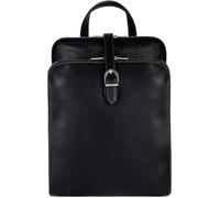 Time Resistance Leather Backpack - Convertible to Shoulder Bag - Full Grain Real Leather Travel Rucksack for Women (Black)