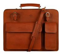 Time Resistance Leather Briefcase - Classy Leather Bag For Men - Business Briefcase - Vintage Briefcase (Cognac Brown)