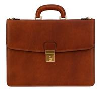 Time Resistance Leather Briefcase Full Grain Leather Attache Case Handmade Brown Laptop Bag