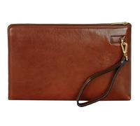Time Resistance Leather Clutch for Men Organizer Wrist Bag Briefcase Handmade in Italy