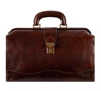 Time Resistance Leather Doctor Bag - Vintage Style Leather Handbag - Leather Briefcase for Men and Women (Brown)
