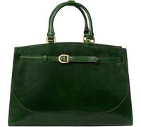 Time Resistance Leather Handbag for Women - Full-Grain Leather Tote Bag - Top Handle Shoulder Bag (Green)