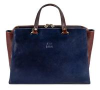 Time Resistance Leather Handbag Purse - Top Handle Bag for Women - One Size (Blue)