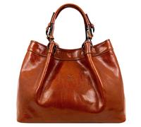 Time Resistance Leather Handbag - Top Handle Bag - Full-Grain Leather Purse for Women (Cognac)