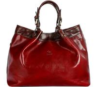 Time Resistance Leather Handbag - Top Handle Bag - Full-Grain Leather Purse for Women (Red)