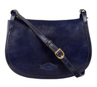 Time Resistance Leather Hobo Bag - Leather Shoulder Handbag Purse - Italian Handmade Bag for Women (Blue)
