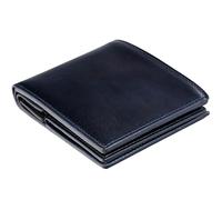 Time Resistance Leather Men's Wallet - Minimalist Wallet Design with Credit Card Holder - Magnetic Coin Holder and Cash Slots (Blue)