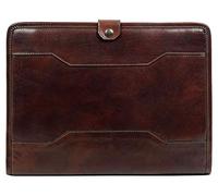 Time Resistance Leather Organizer Portfolio - 13 Inches Laptop Case - Full Grain Leather Documents Folder (Brown)