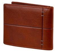 Time Resistance Leather Wallet - Italian Handmade Minimalist Design Wallet - Billfold Credit Card and Cash Holder (Cognac Brown)