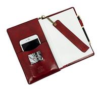 Time Resistance Red Leather Journal With Refillable A5 Notepad And Bookmark Notebook Cover With Pen Loop