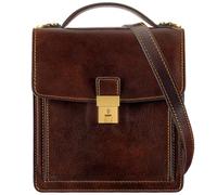 Time Resistance Small Leather Briefcase for Men - Crossbody Bag - Italian Leather Messenger Bag - Gift Box Included