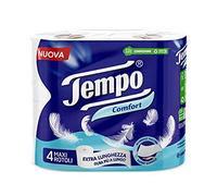 Time - Rolls, Classic, with cotton fibres, Maxi, 3 Ply - 4 Pack | Soft and durable, pack of 4 maxi rolls, comfort on the skin