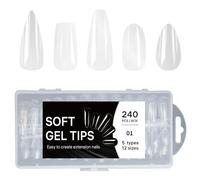 Time Saving 5 In 1 Clear Press On Nails Fashion Manicure Accessories Easy Application For Beginners