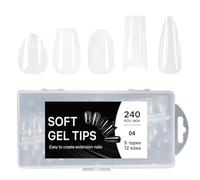Time-saving 5-in-1 transparent press on nails manicure accessories easy to use for beginners