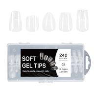 Time-saving 5-in-1 transparent press on nails manicure accessories easy to use for beginners