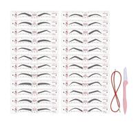 Time-saving Set - Stencils with Straps | Reusable Shapes for Women 3 Minute Makeup Tools Beginners Material, 12/24 Pack, Symmetry Aid, Transparent