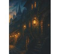 Time Sheet Log - Midnight Market: A peaceful daily log for tracking work hours, schedules, and tasks.