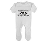 Time Spent with Degus is Never Wasted Baby Romper Jumpsuit with feet, 3-6 Months, White