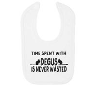 Time Spent with Degus is Never Wasted Cotton Baby bib - White