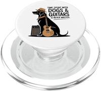 Time Spent With Dog And Guitars Is Never Wasted Saying PopSockets PopGrip for MagSafe
