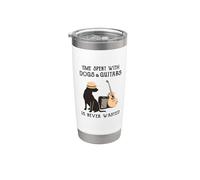 Time Spent with Dogs and Guitars is Never Wasted Stainless Steel Insulated Tumbler