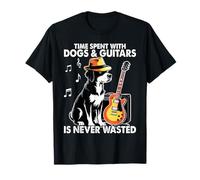 Time Spent with Dogs and Guitars Is Never Wasted T-Shirt