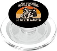 Time Spent With Dogs And Guitars Is Never Wasted Vintage PopSockets PopGrip for MagSafe