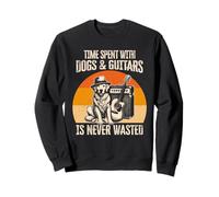 Time Spent With Dogs And Guitars Is Never Wasted Vintage Sweatshirt