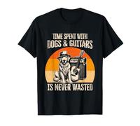 Time Spent with Dogs and Guitars is Never Wasted Vintage T-Shirt