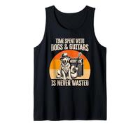 Time Spent with Dogs and Guitars is Never Wasted Vintage Tank Top