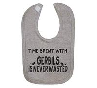 Time Spent with Gerbils is Never Wasted Cotton Baby bib - Pastel Blue