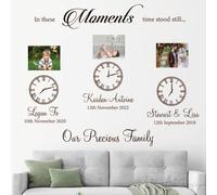 Time Stood Still Wall Decal - Vintage Clock Vinyl Sticker for Home Decor - Inspirational Quote Wall Art for Living Room, Bedroom, Office - Removable Motivational Decor