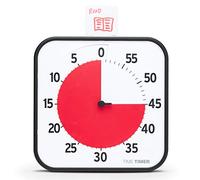 TIME TIMER Countdown Clock, Acrylic, Black, 30x30x4 cm