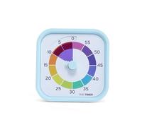 Time Timer Mod - Home Edition - Rainbow Wheel - 60 Minute Visual Countdown Timer with 5 Minute Color Segments for Kids, Toddlers, Students, Quiet Operation