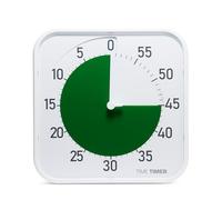 Time Timer Original 12" Visual Countdown Timer - Large 60-Minute Silent Classroom Visual Timer for SEL, Emotional Regulation, Focus, Calm Transitions, ADHD, Autism - (Green & White)